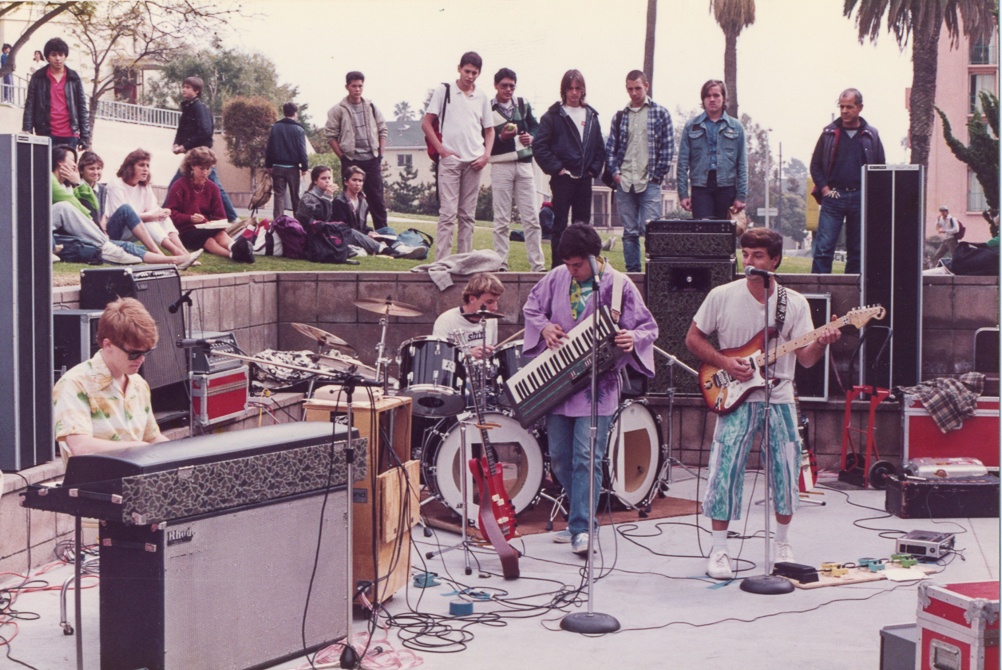 K-38 playing at Santa Monica High's Quad 1983