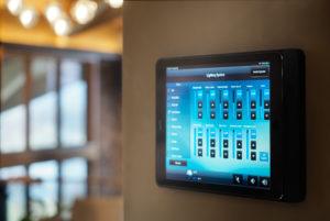 iPad_Wall_Mounted_Crestron_Control_System_Designed_Installed_by_Poindexters_Bozeman_Montana